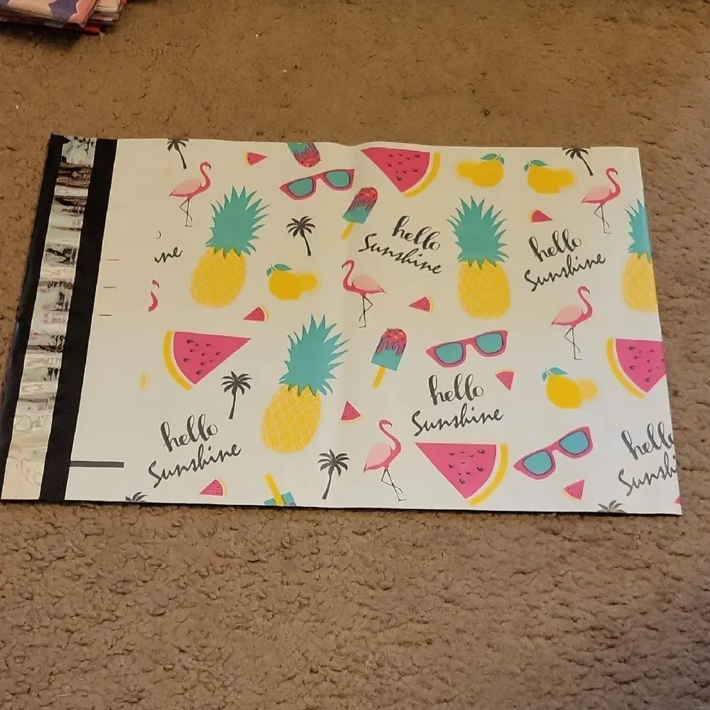 Poly Mailers with Pineapples and Flamingos 10 X 13
